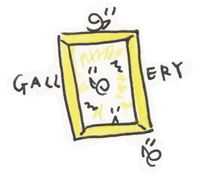 若林真樹　絵の展示コーナーです。